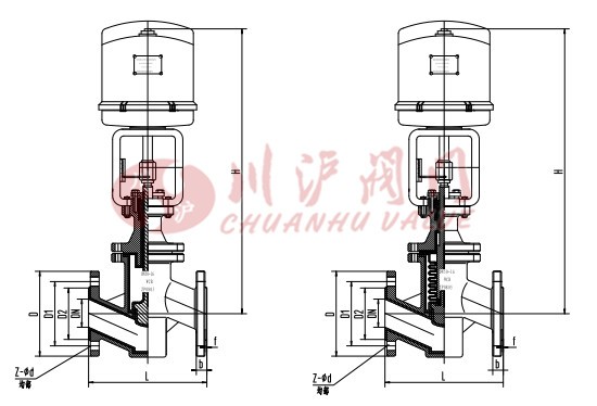 電動襯氟調(diào)節(jié)閥 結構圖