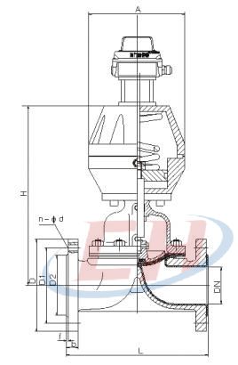 氣動(dòng)開關(guān)隔膜閥結(jié)構(gòu)圖